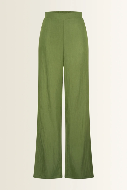 Wijde broek met natuurlijke glans