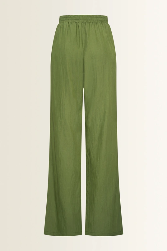 Wijde broek met natuurlijke glans