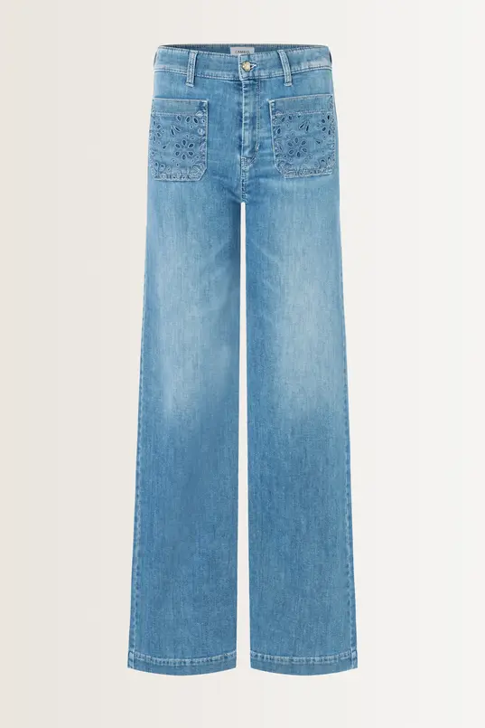 Wijde jeans met kanten details Ada Cambio
