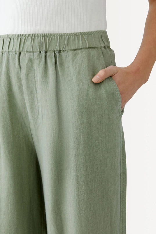 Wijde linnen broek OUI