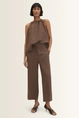 Wijde linnenblend broek Celino cropped linen Someday