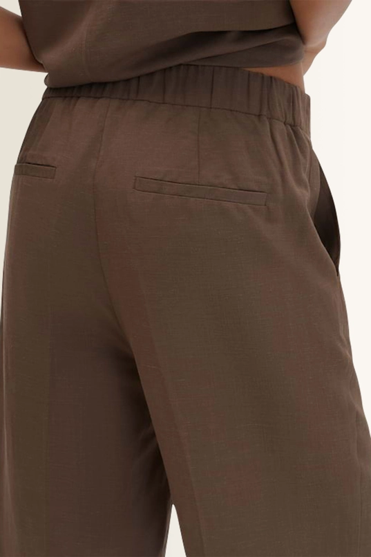 Wijde linnenblend broek Celino cropped linen Someday