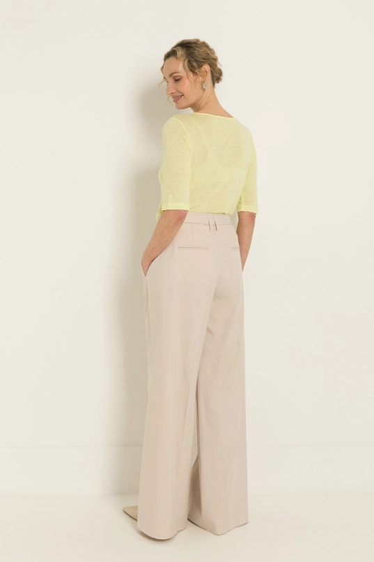 Wijde pantalon met ceintuur