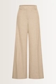 Wijde pantalon van flanellen mix