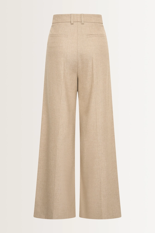 Wijde pantalon van flanellen mix
