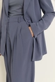 Wijde pantalon van kreukarme crêpe