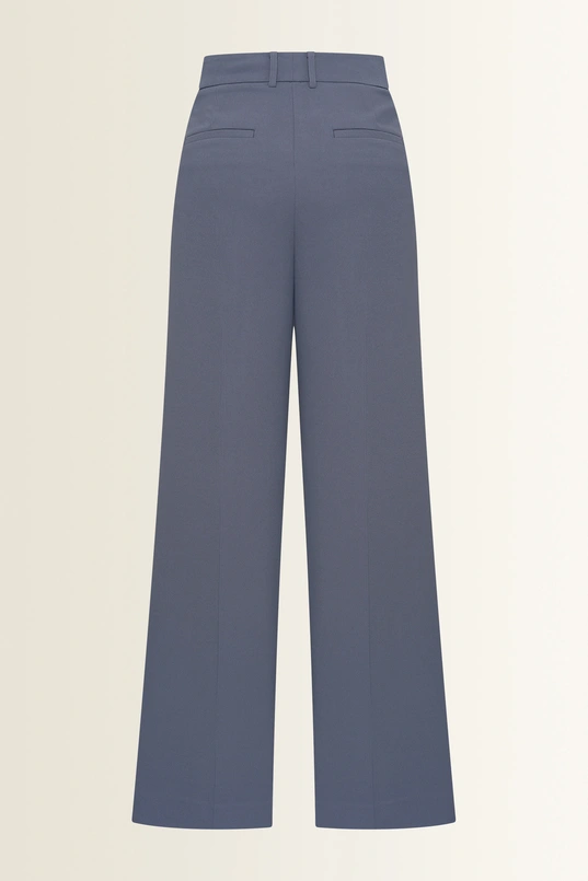 Wijde pantalon van kreukarme crêpe