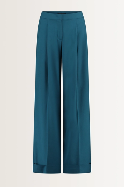 Wijde pantalon van wolmix