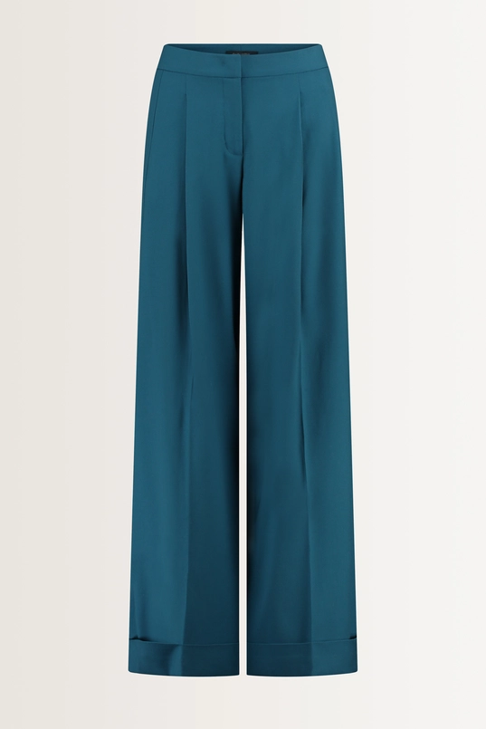 Wijde pantalon van wolmix