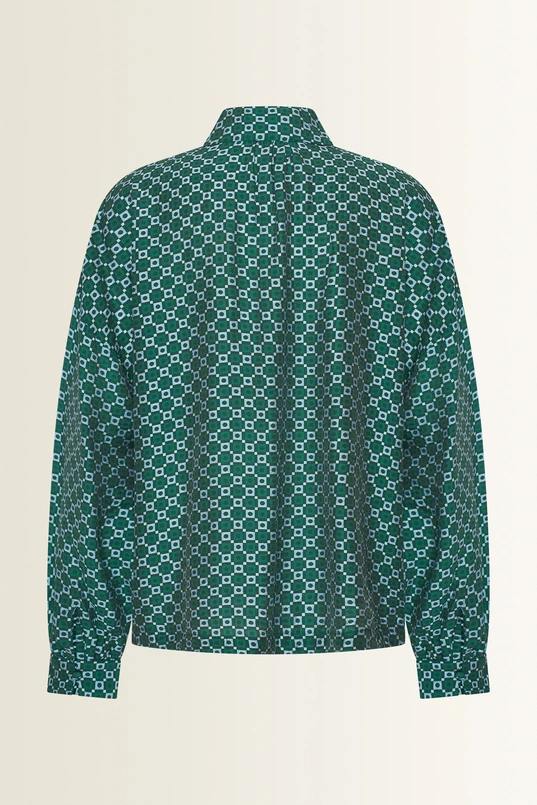 Wijdvallende blouse met grafische print