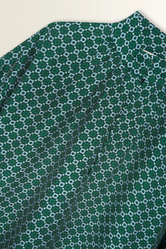 Wijdvallende blouse met grafische print