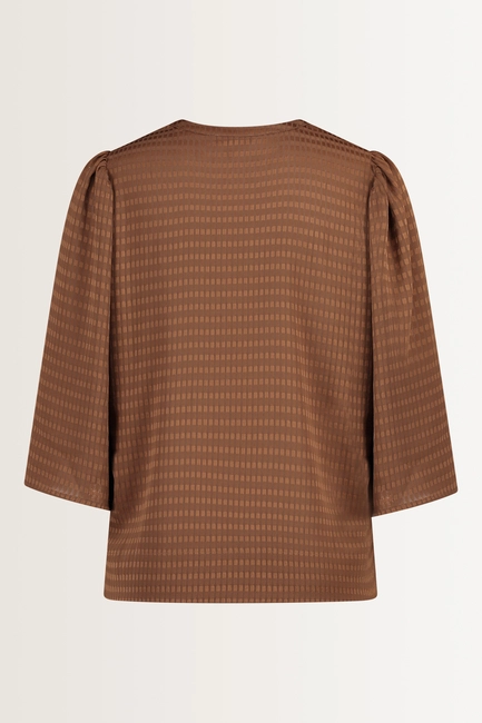 Wijdvallende blouse met V-hals