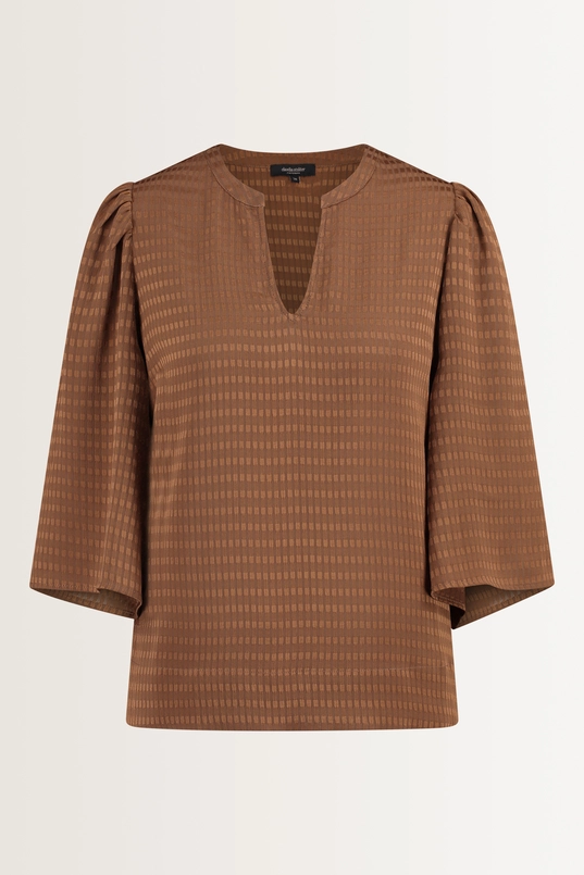 Wijdvallende blouse met V-hals