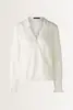 Wikkelblouse met smokdetails OUI