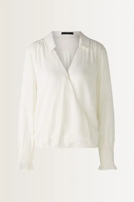 Wikkelblouse met smokdetails OUI