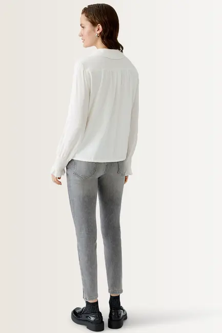 Wikkelblouse met smokdetails OUI