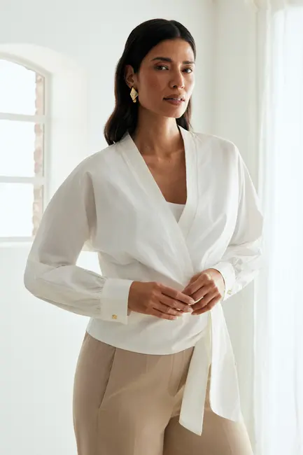 Wikkelblouse strikceintuur