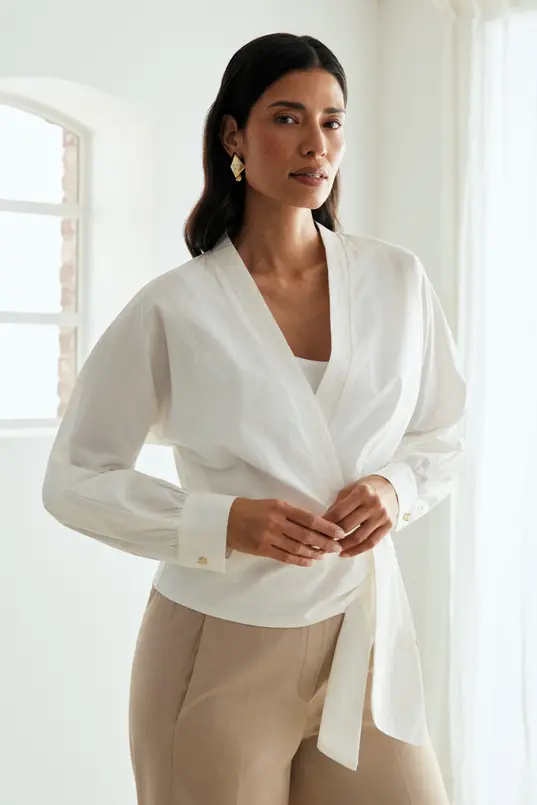 Wikkelblouse strikceintuur