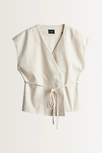 Wikkelgilet met keperstructuur Nilen Someday