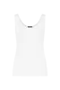 Witte basic top mouwloos