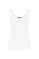 Witte basic top mouwloos