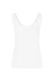 Witte basic top mouwloos