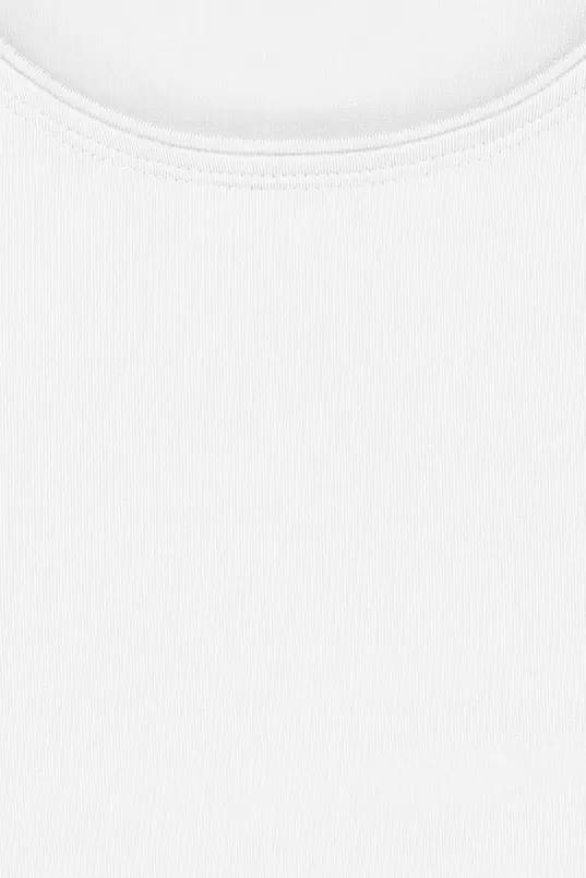 Witte basic top mouwloos