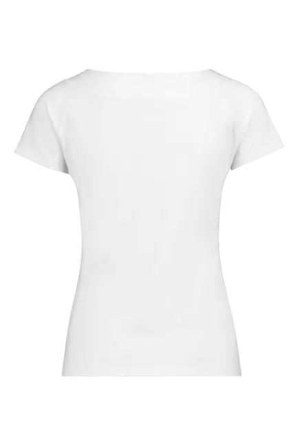 Witte jersey off-shoulder top