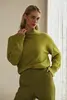 Wol-cashmere trui met coldetail