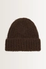 Wolblend beanie met omslag