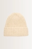 Wolblend beanie met omslag