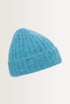 Wolblend beanie met omslag