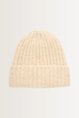 Wolblend beanie met omslag