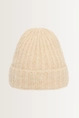 Wolblend beanie met omslag