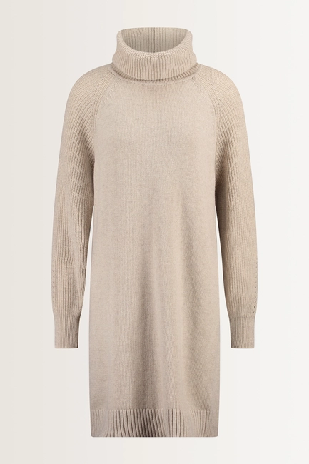 Wolblend jurk met colkraag