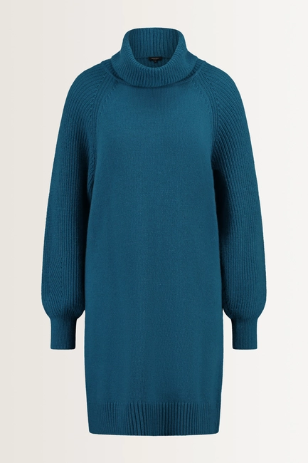 Wolblend jurk met colkraag