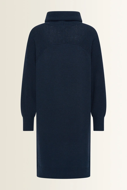 Wolblend jurk met colkraag