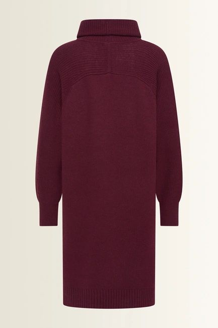 Wolblend jurk met colkraag