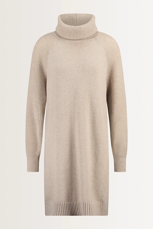 Wolblend jurk met colkraag