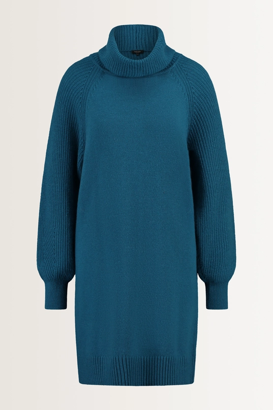 Wolblend jurk met colkraag