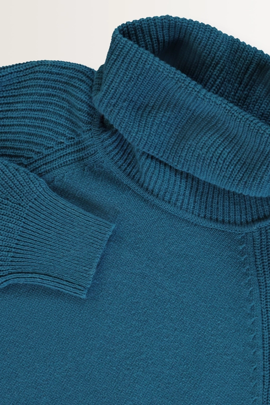 Wolblend jurk met colkraag