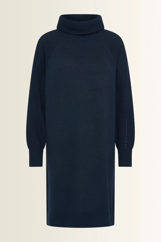 Wolblend jurk met colkraag