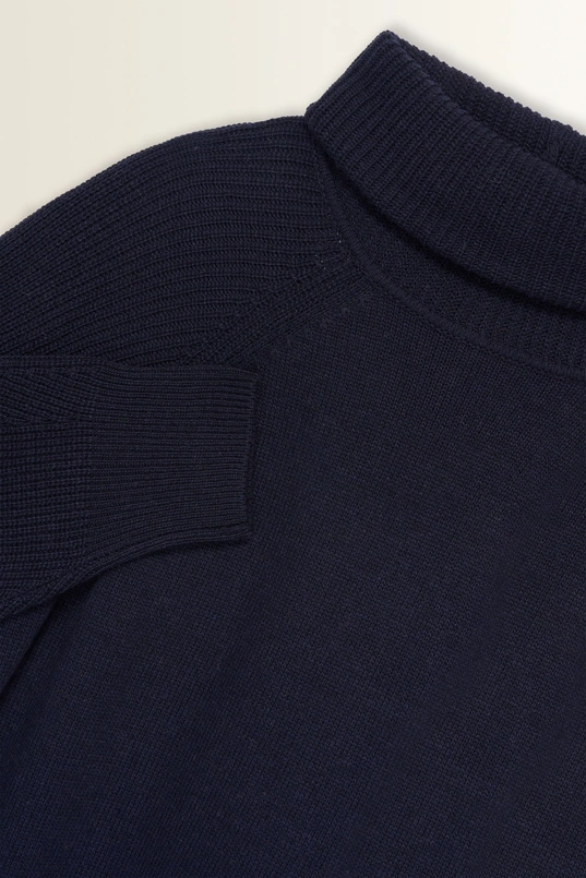 Wolblend jurk met colkraag