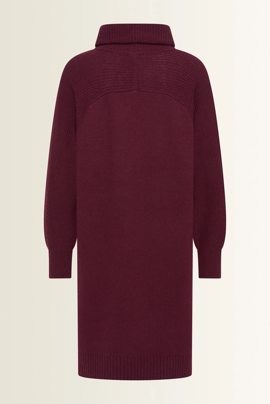 Wolblend jurk met colkraag