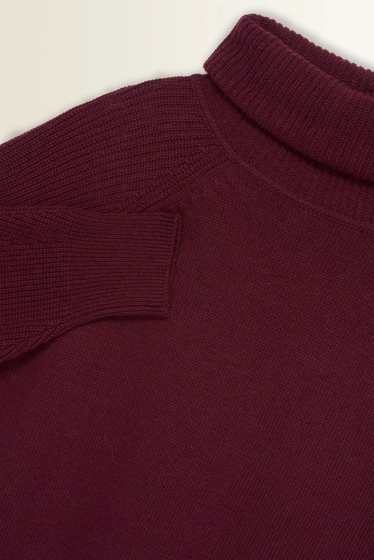 Wolblend jurk met colkraag