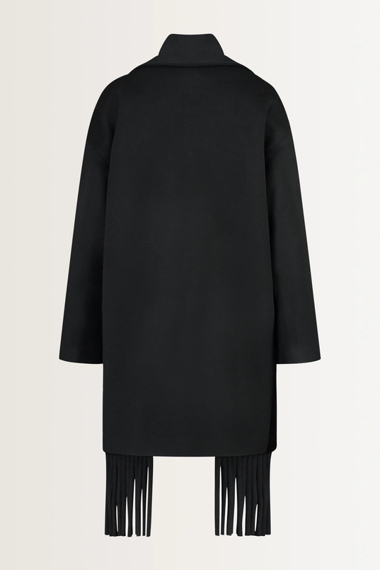 Wollen jas met shawl MAURA