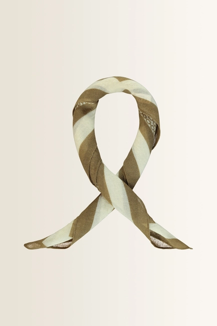 Wollen shawl met grafische print