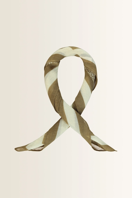 Wollen shawl met grafische print