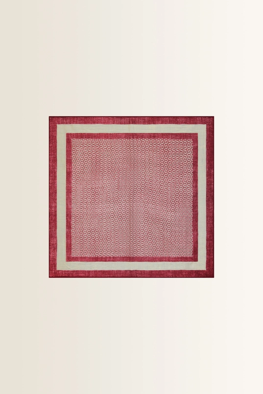 Wollen shawl met grafische print