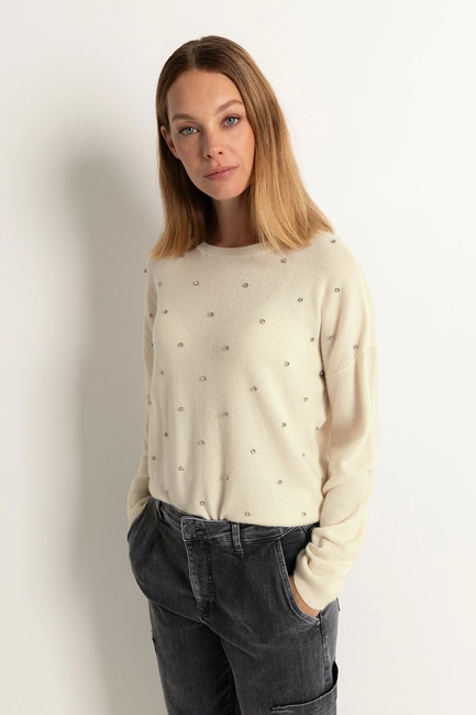 Wolmix trui met strass